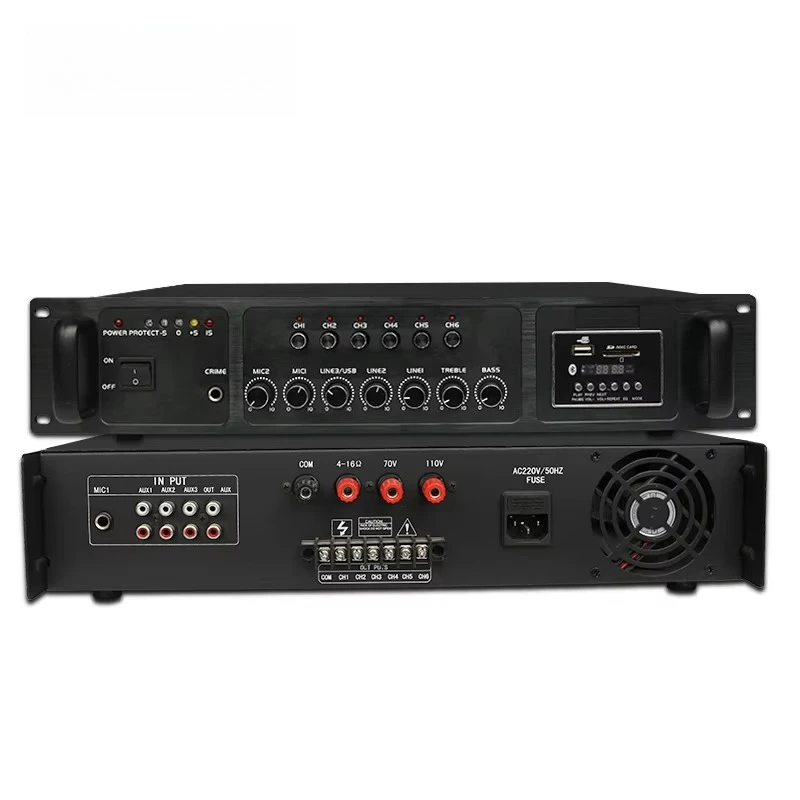 Audio Music Hall - Profesjonalny wzmacniacz mocy 800W z mikserem,