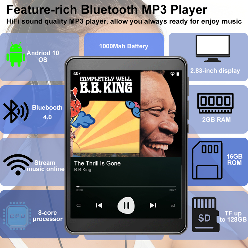 Audio Music Mp3 Download Free - Odtwarzacz MP3 WiFi Android 10 Spotify
