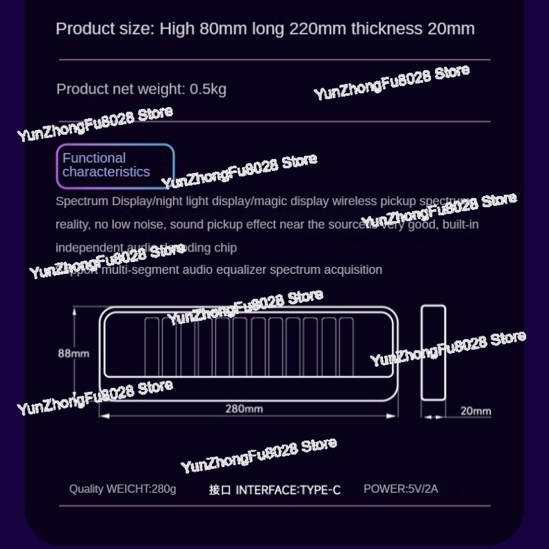 12-bitowy wyświetlacz LED pozi – Audio Music Youtube recenzja i cena