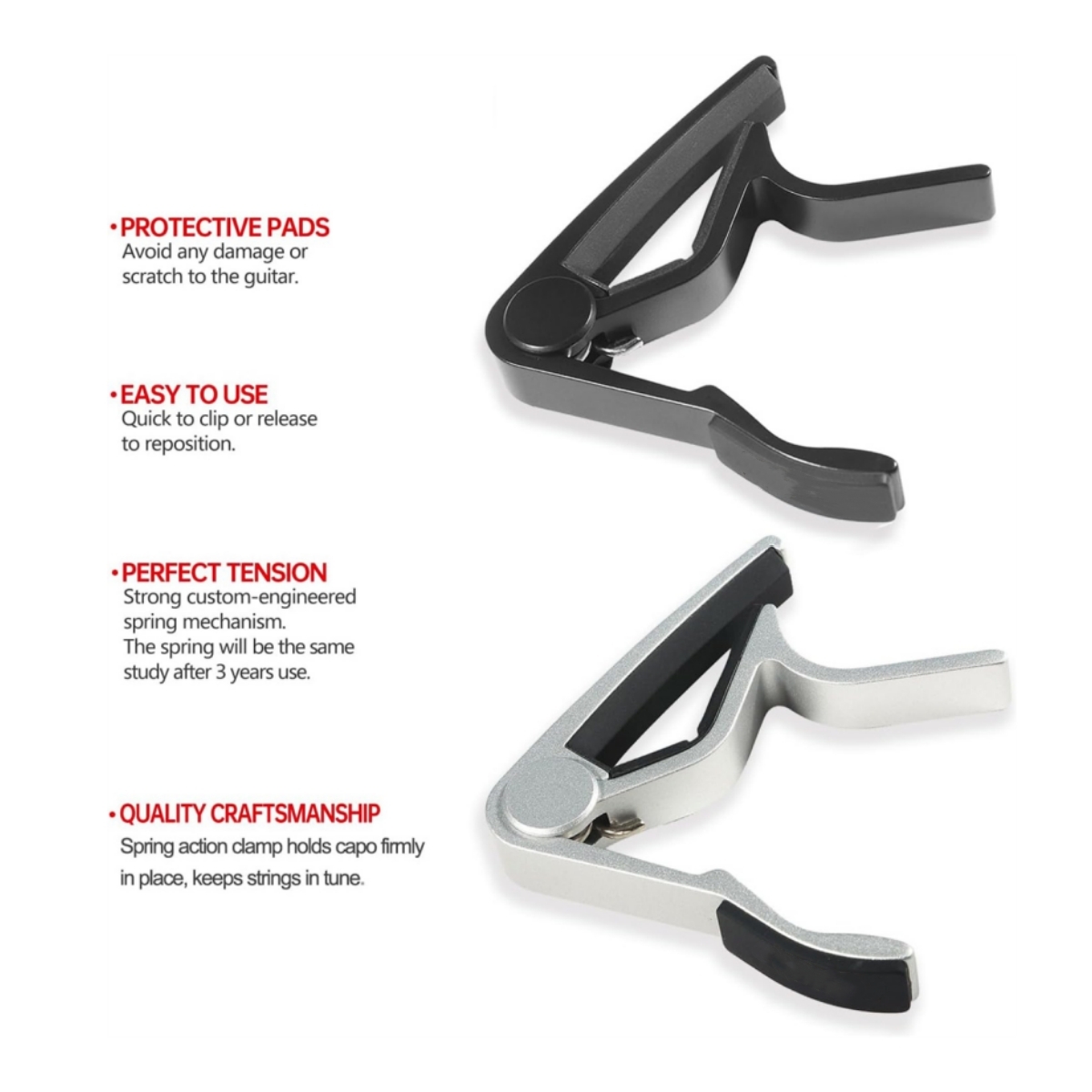 Kapodaster gitarowy Miwayer -  – Guitar Capo Clip recenzja i cena